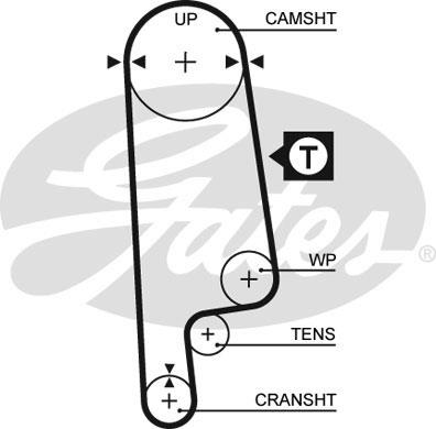 Set curea distributie cu pompa de apa - GATES