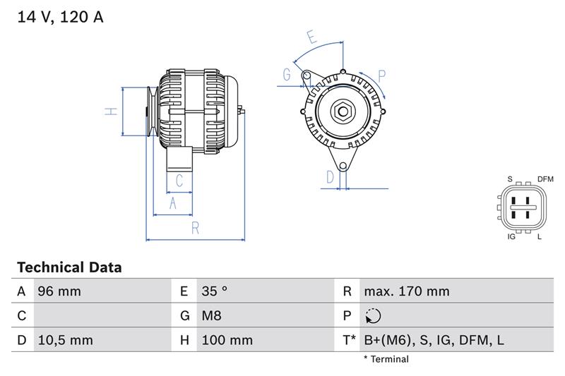 Alternator - BOSCH