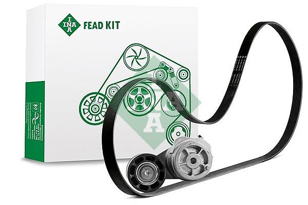 Set curea trapezoidale cu nervuri - INA