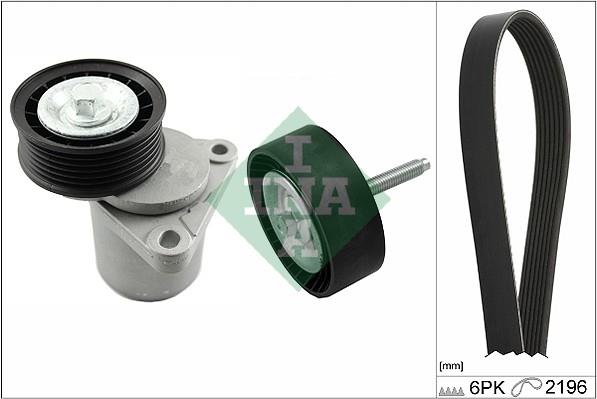 Set curea trapezoidale cu nervuri - INA