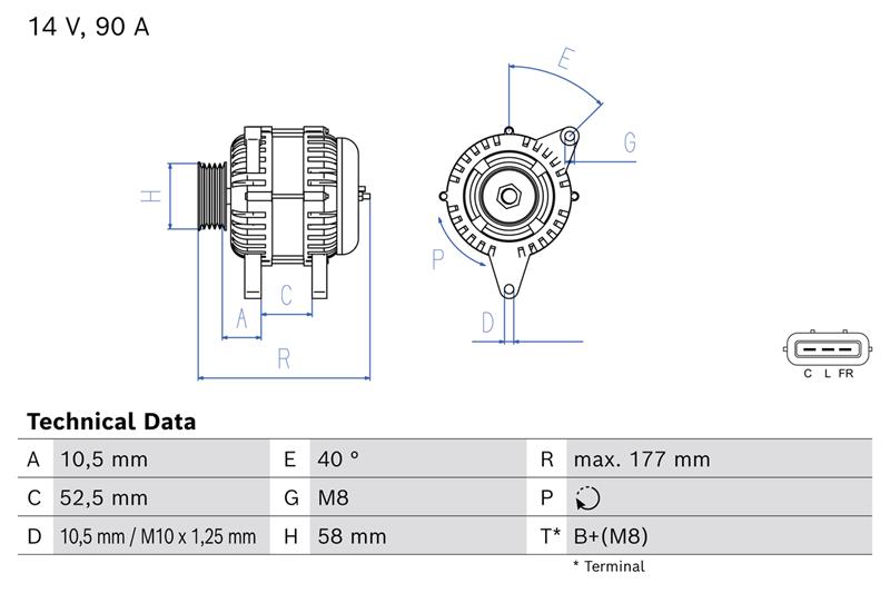 Alternator - BOSCH