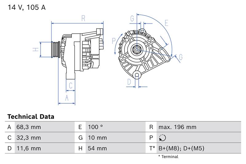 Alternator - BOSCH