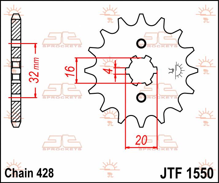 Pinion lanț de transmisie - JT