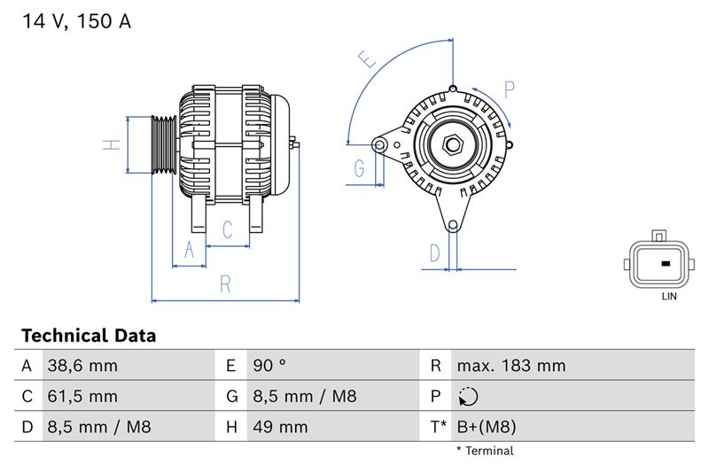 Alternator - BOSCH