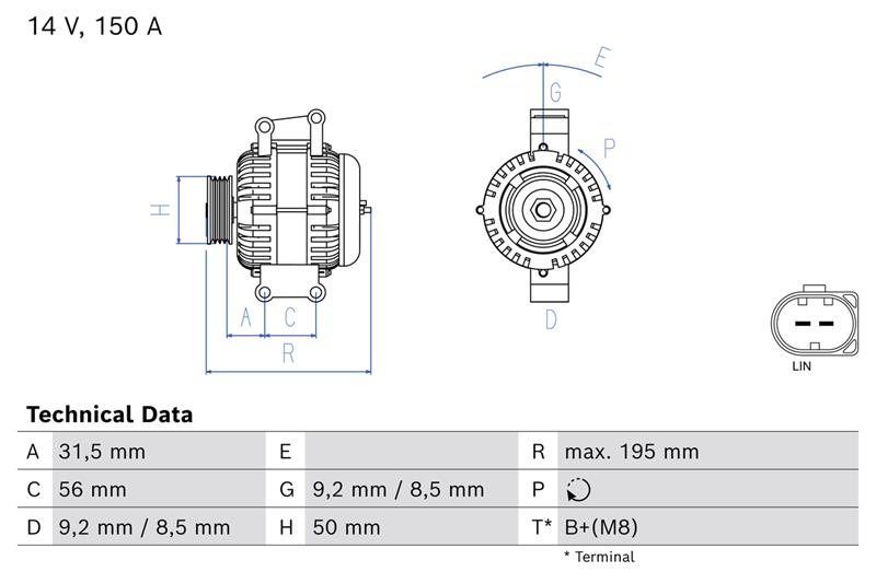 Alternator - BOSCH