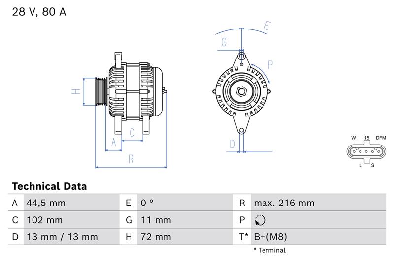 Alternator - BOSCH