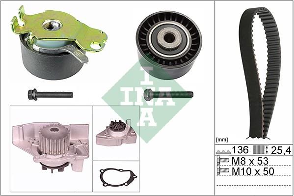 Set curea distributie cu pompa de apa - INA