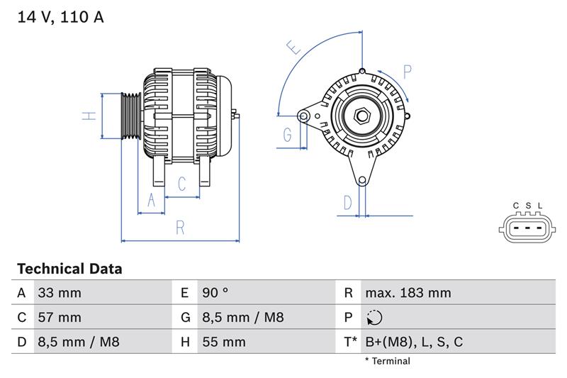 Alternator - BOSCH