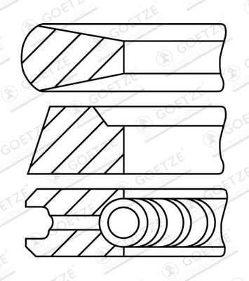 Kit de segmente piston - GOETZE ENGINE