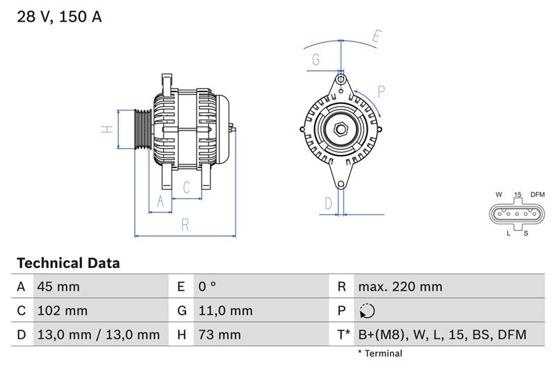 Alternator - BOSCH