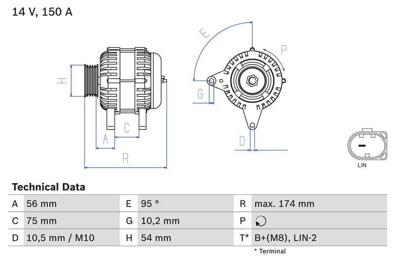 Alternator - BOSCH