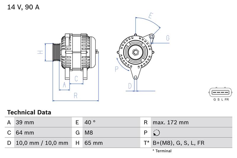 Alternator - BOSCH