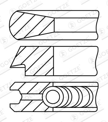 Kit de segmente piston - GOETZE ENGINE