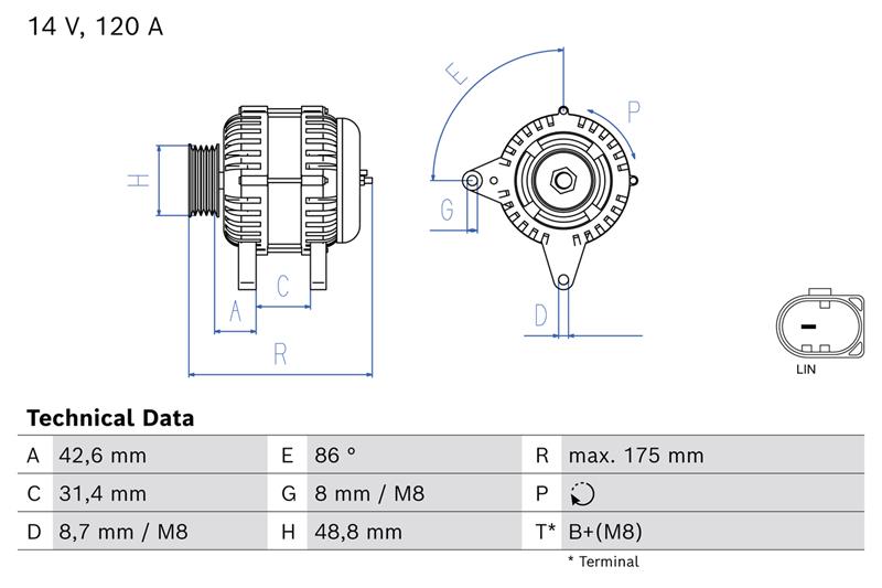 Alternator - BOSCH