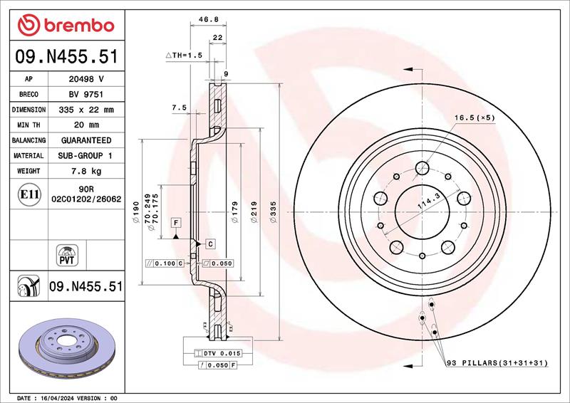 Disc de frana - BREMBO