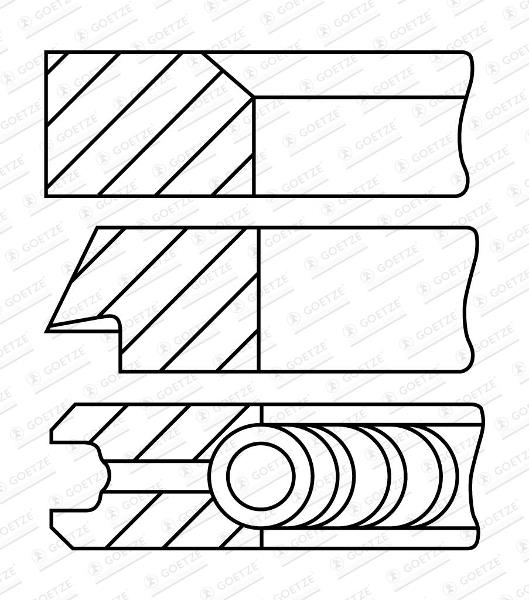 Kit de segmente piston - GOETZE ENGINE
