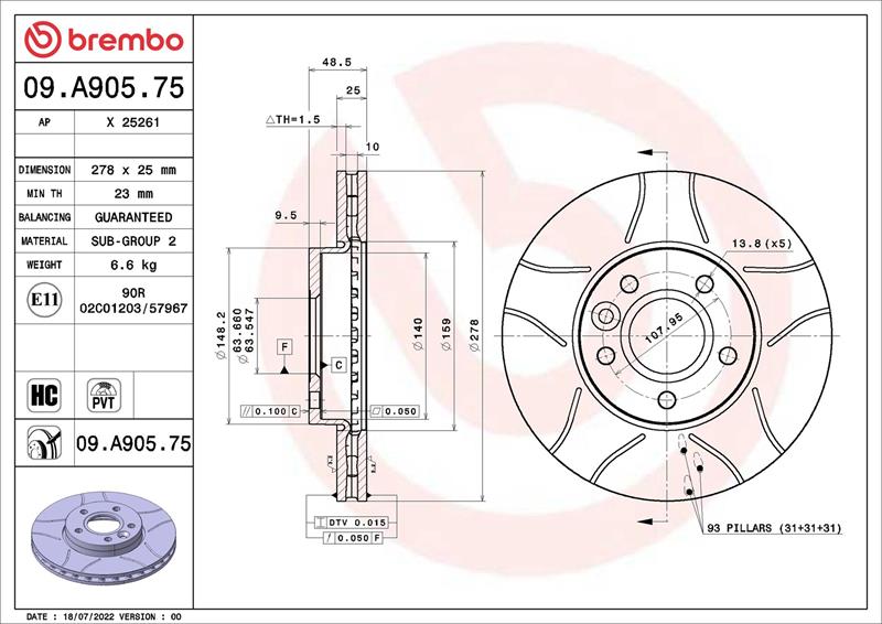 Disc de frana - BREMBO