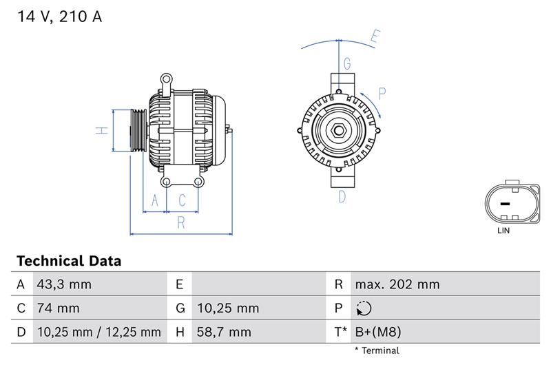 Alternator - BOSCH