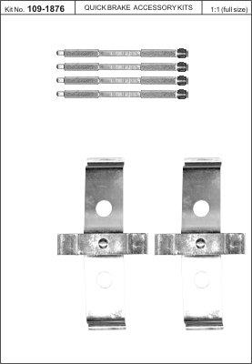 Set de accesorii plăcuțe de frână - QUICK BRAKE