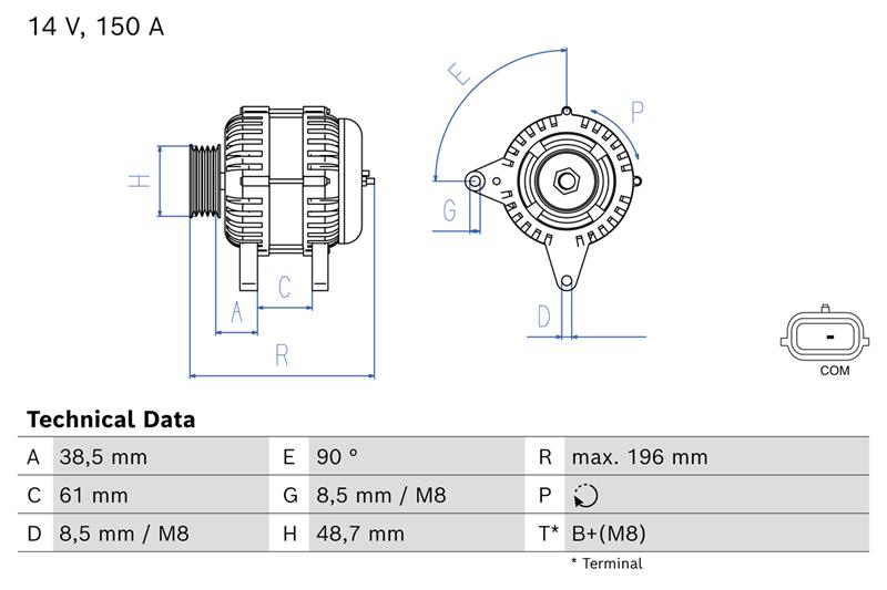 Alternator - BOSCH