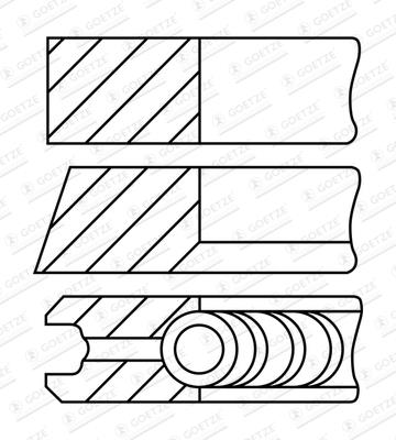 Kit de segmente piston - GOETZE ENGINE