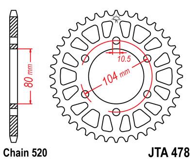 Pinion lanț de transmisie - JT