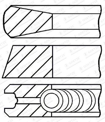 Kit de segmente piston - GOETZE ENGINE