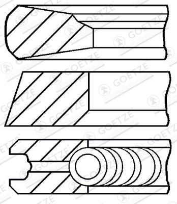 Kit de segmente piston - GOETZE ENGINE