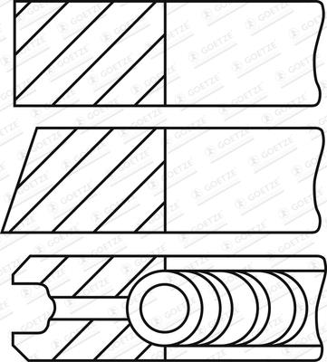 Kit de segmente piston - GOETZE ENGINE