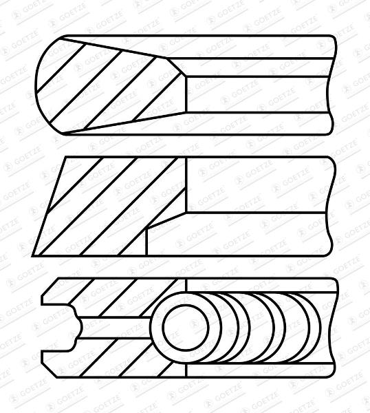 Kit de segmente piston - GOETZE ENGINE
