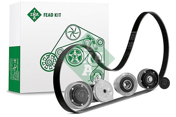 Set curea trapezoidale cu nervuri - INA
