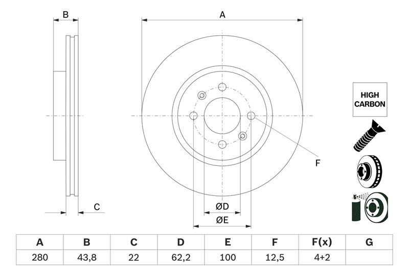 Disc de frana - BOSCH