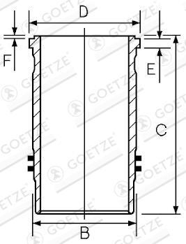 Manșon cilindric - GOETZE ENGINE
