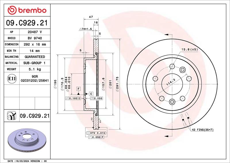 Disc de frana - BREMBO
