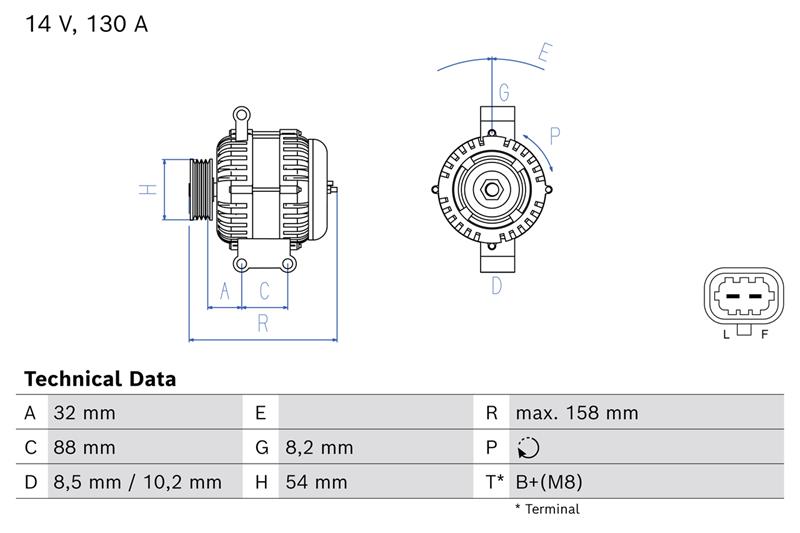 Alternator - BOSCH