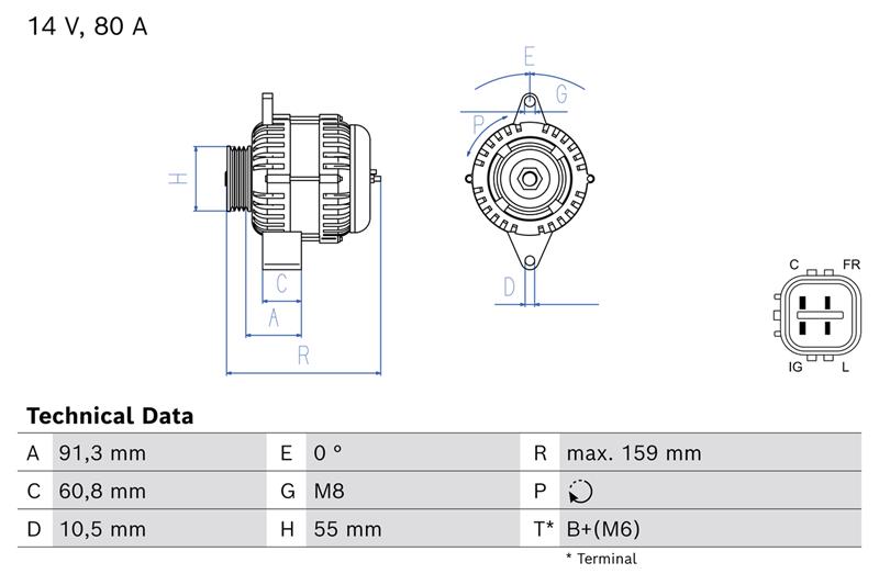 Alternator - BOSCH