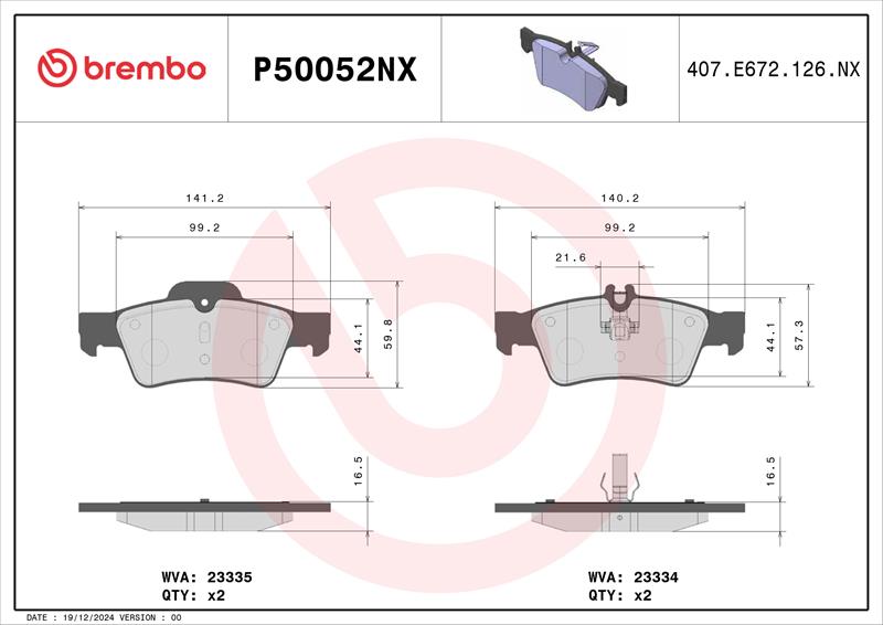 Placute de frana - BREMBO