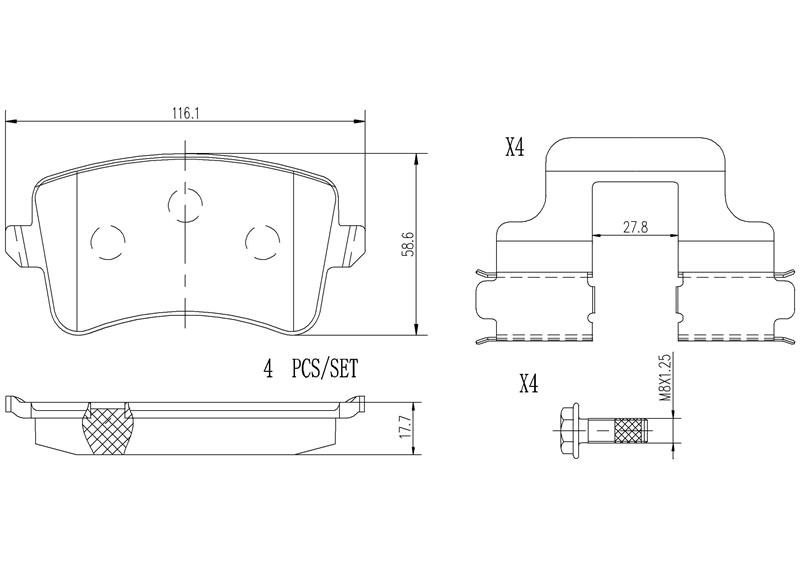 Placute de frana - BREMBO