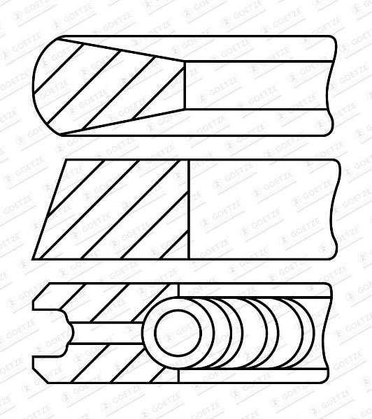 Kit de segmente piston - GOETZE ENGINE