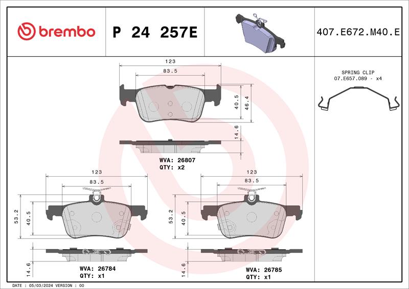 Placute de frana - BREMBO