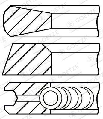 Kit de segmente piston - GOETZE ENGINE