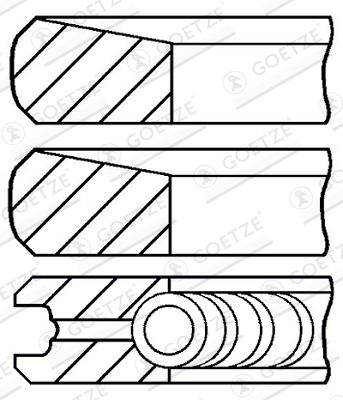 Kit de segmente piston - GOETZE ENGINE