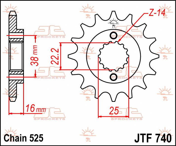 Pinion lanț de transmisie - JT
