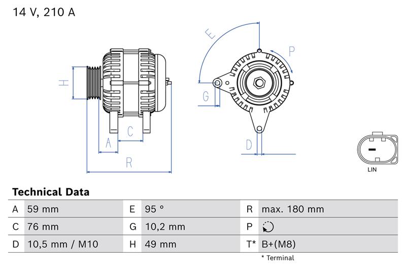 Alternator - BOSCH