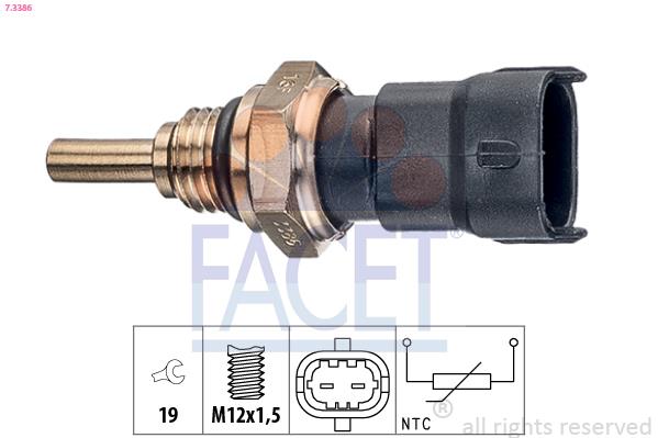 Senzor de temperatura lichidului de racire - FACET