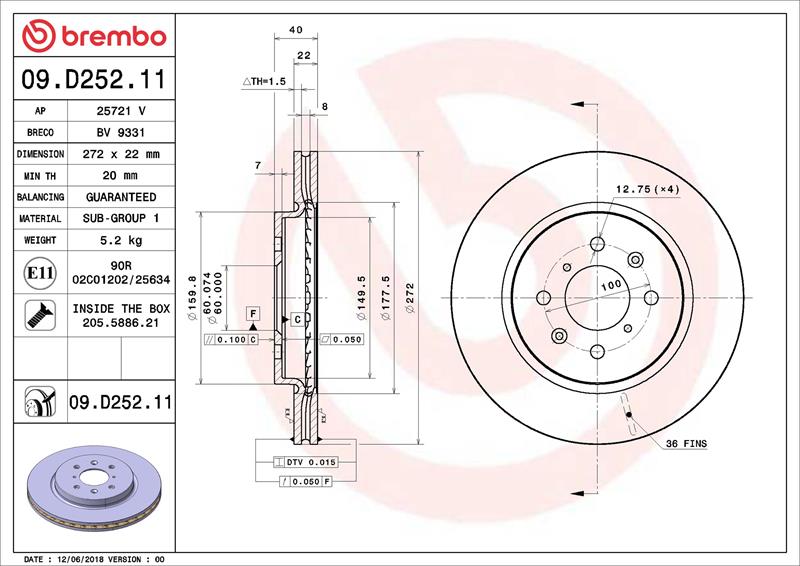Disc de frana - BREMBO