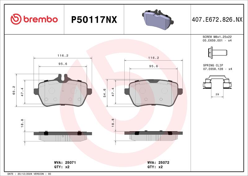 Placute de frana - BREMBO