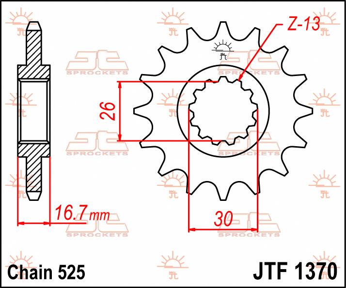 Pinion lanț de transmisie - JT