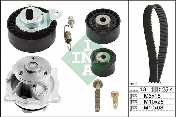 Set curea distributie cu pompa de apa - INA