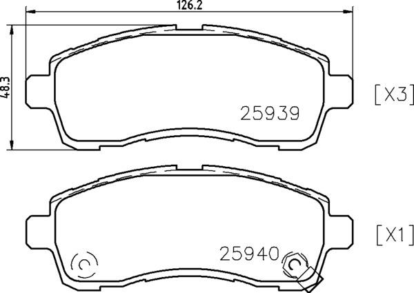 Placute de frana - BREMBO